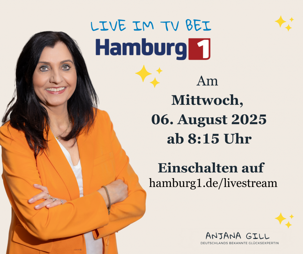 Anjana Gill ist am 6. August 2025 live im TV bei Hamburg 1 Frühcafé